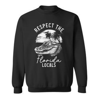 Respect The Florida Locals Everglades Alligator Sweatshirt - Thegiftio