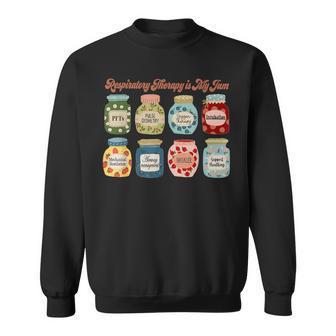 Respiratory Therapy Is My Jam Rt Rrt Pulmonary Rehab Sweatshirt - Monsterry