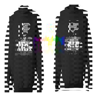 Rétro Des Années 80 Avec Inscription I Love The 80 Sweater e - Cadeauxyz