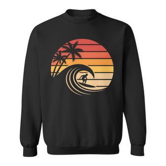 Retro Deurf Al Atardecer Intage Paraurfista De Playa Manga Larga Camisa de entrenamiento - Regaloses