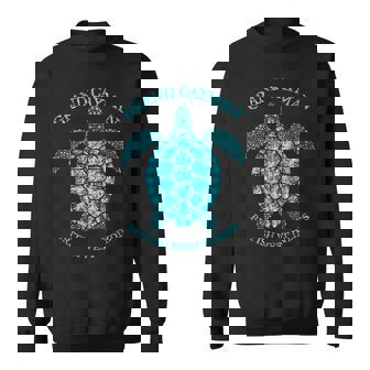 Retro Grand Cayman Islands Sea Turtle Graphic Vintage Sweatshirt - Thegiftio