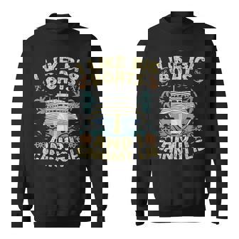 Retro Style I Like Big Boats And I Cannot Lie Cruise Ship Sweatshirt - Thegiftio
