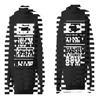 Retro This Is My Superhero Costume Lazy Costume Mask Sweatshirt | Mazezy