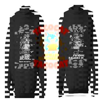 Retro Tacocat Spelled Backwards Is Taco Cat Cute Paws Sweatshirt - Thegiftio