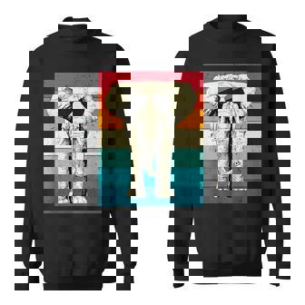 Retro Vintage Elephant With Sunglasses Wild Animal Lovers Sweatshirt Unisex | Mazezy