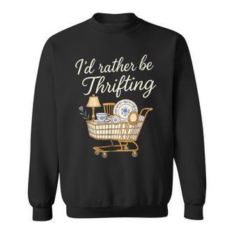 Retro Vintage I’D Rather Be Thrifting Sweatshirt - Thegiftio UK