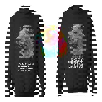 Rispetta Il Capybara Divertente Capibara Roditore Umorismo Animale Felpa - Novitaregali