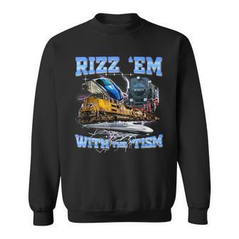 Rizz 'Em Con El 'Tism Fun 90S Bootleg Trenes Autismo Meme Camisa de entrenamiento - Regaloses