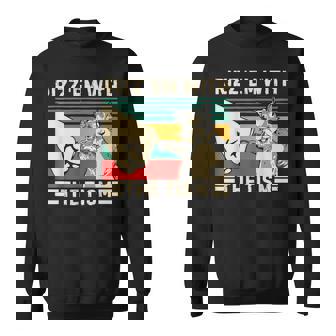 Rizz Em With The Tism Rizzler Joke Meme Rizzling Squirrel Sweatshirt - Thegiftio