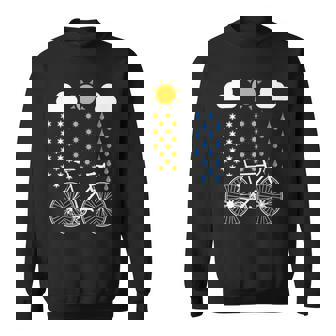 Road Bike Cyclist All Weather Cycling Racing Rain Sun Snow Sweatshirt Unisex | Mazezy