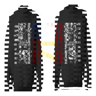 Rock N' Roll Guitarra Banda De Música De Bandera Americana Camisa de entrenamiento - Regaloses