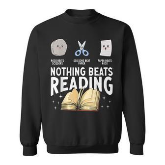 Rock Paper Scissors Nothing Beats Reading Sweatshirt | Mazezy