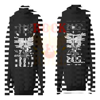 Rock And Roll Guitare Électriqueintage Cadeau Pour Amateur De Musique Sweater e - Cadeauxyz