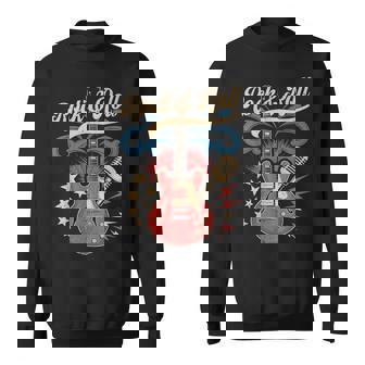 Rock And Roll Guitariste Amoureux De Guitareintage Rocker Musique Sweater e - Cadeauxyz
