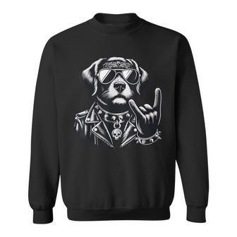 Rocker Deutschrock Heavy Metal Hardrock Biker Hund Sweatshirt - Geschenkecke