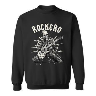 Rockero Hombre Rockero Niño Rock & Roll Esqueleto Rockero Camisa de entrenamiento - Regaloses