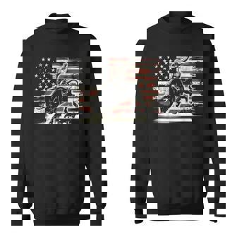 Rodeo Rider Bull Patriotic Cowboy Usa Flag Sweatshirt - Seseable
