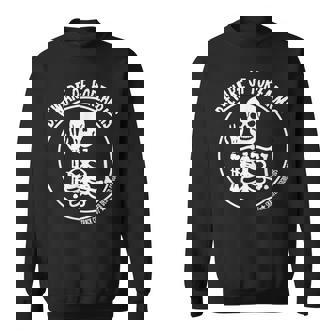 Roller Derby Beware Of Forearms Halloween Skeleton Sweatshirt Unisex | Mazezy