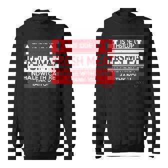 Roller Derby Fresh Meat Fragile Sticker Sweatshirt Unisex | Mazezy