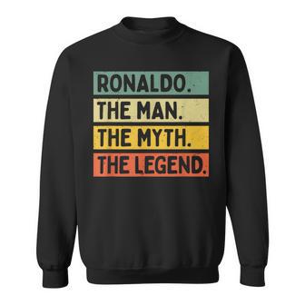 Ronaldo The Man The Myth The Legend Personalized Quote Sweatshirt - Thegiftio UK