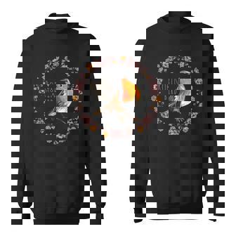 Rouge-Gorge Conception Amateurs D'oiseaux Fleurs Botaniques Sweater e - Cadeauxyz