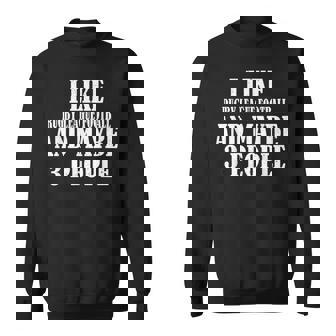 I LIKE RUGBY LEAGUE FOOTBALL AND MAYBE 3 PEOPLE FUNNY Sweatshirt Unisex | Mazezy