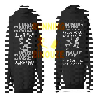 Running Le Matin Bière Après Midi Humour Course À Pied Sweater e - Cadeauxyz