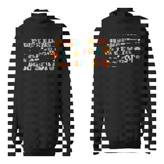 Weekends Are For Dog Sports Dog Agility Lover Groovy Sweatshirt Unisex | Mazezy