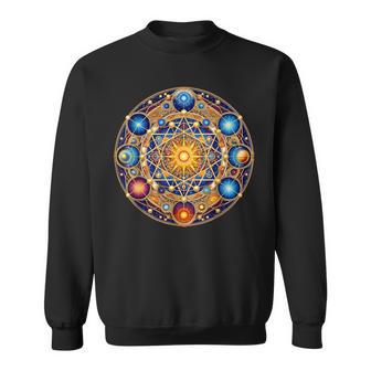 Sacred Geometry Polyhedron Dodecahedron Octagon Hexagon Sweatshirt - Thegiftio UK