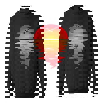 Sailplane Vintage Sunset Gliding Pilot Aviation Airplane Sweatshirt Unisex | Mazezy