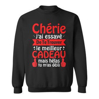 Saintalentin Chérie Amour Couple Humourtalentin 2025 Sweater e - Cadeauxyz
