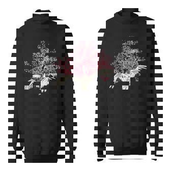 Sakura Tree Grue Oiseau Fleur De Cerisier Japonaise Sweater e - Cadeauxyz