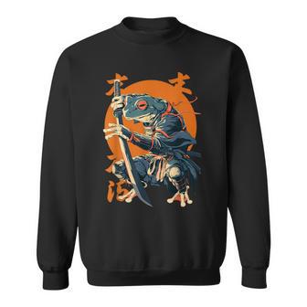 Samurai Frog Japanese Kanji Samurai Frog Sweatshirt | Mazezy
