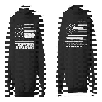 Sandboarding Life USA Flag Patriotic Sports Sweatshirt Unisex | Mazezy