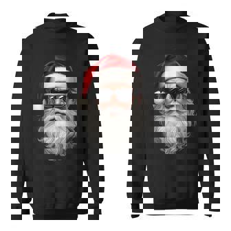 Santa Face Retro Sunglasses Christmas Pajama Boys Sweatshirt | Seseable UK