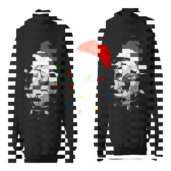 Santa Soccer Ball Youth Boys Christmas Pajamas Sweatshirt | Mazezy
