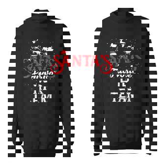 Santa's Favorite Hr Team Christmas Party Sweatshirt | Mazezy