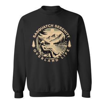Sasquatch Serenity Overland Life Graphic Small Sweatshirt - Thegiftio UK