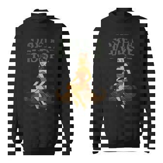 Save A Horse Ride A Mustache Western Cowgirl Pin-Up Sweatshirt | Seseable CA