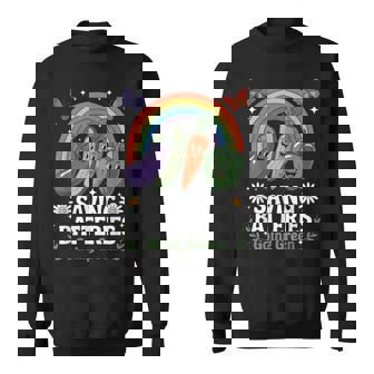 Saving Batteries Going Green Vegetarian Vegan Planet Earth Sweatshirt - Monsterry