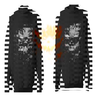 Scary Carved Jack O Lantern Face Pumpkin Halloween Boys Sweatshirt - Thegiftio