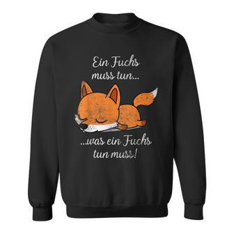 Schlaf Pyjamachlafanzug Nachthemd Fuchs Geschenk Sweatshirt - Geschenkecke