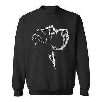 Schnauzer Portraitilhouette Hund Mittelschnauzer Hunde Sweatshirt - Geschenkecke