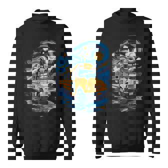 School Bus Starry Night Sweatshirt | Mazezy