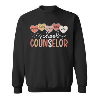 School Counselor Appreciation School Counseling Hearts Sweatshirt - Thegiftio UK