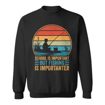 School Is Important But Fishing Is Importanter Boys Sweatshirt - Thegiftio UK