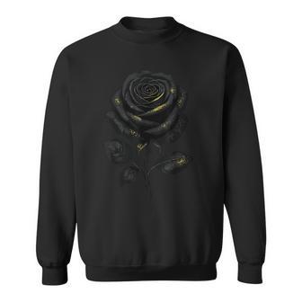 Schwarze Rose Mit Glitzer Sweatshirt - Geschenkecke