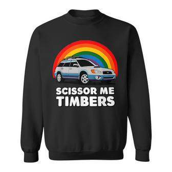 Scissor Me Timbers Car Meme Station Wagon Off Road Sweatshirt - Thegiftio UK