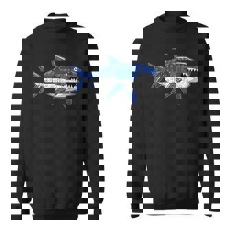 Shark Master Builder Block Building Brick Builder Sweatshirt | Seseable UK