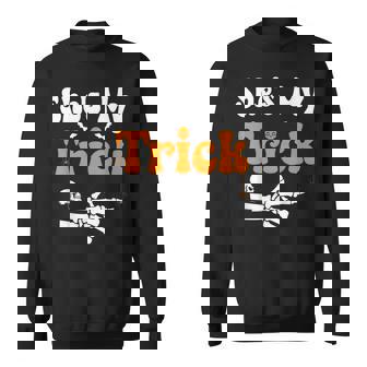 She's My Trick Skeleton Couples Matching Halloween Couple Sweatshirt - Monsterry